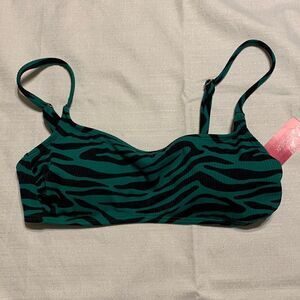 Xhilaration Size Medium one piece, top only swimwear zebra print